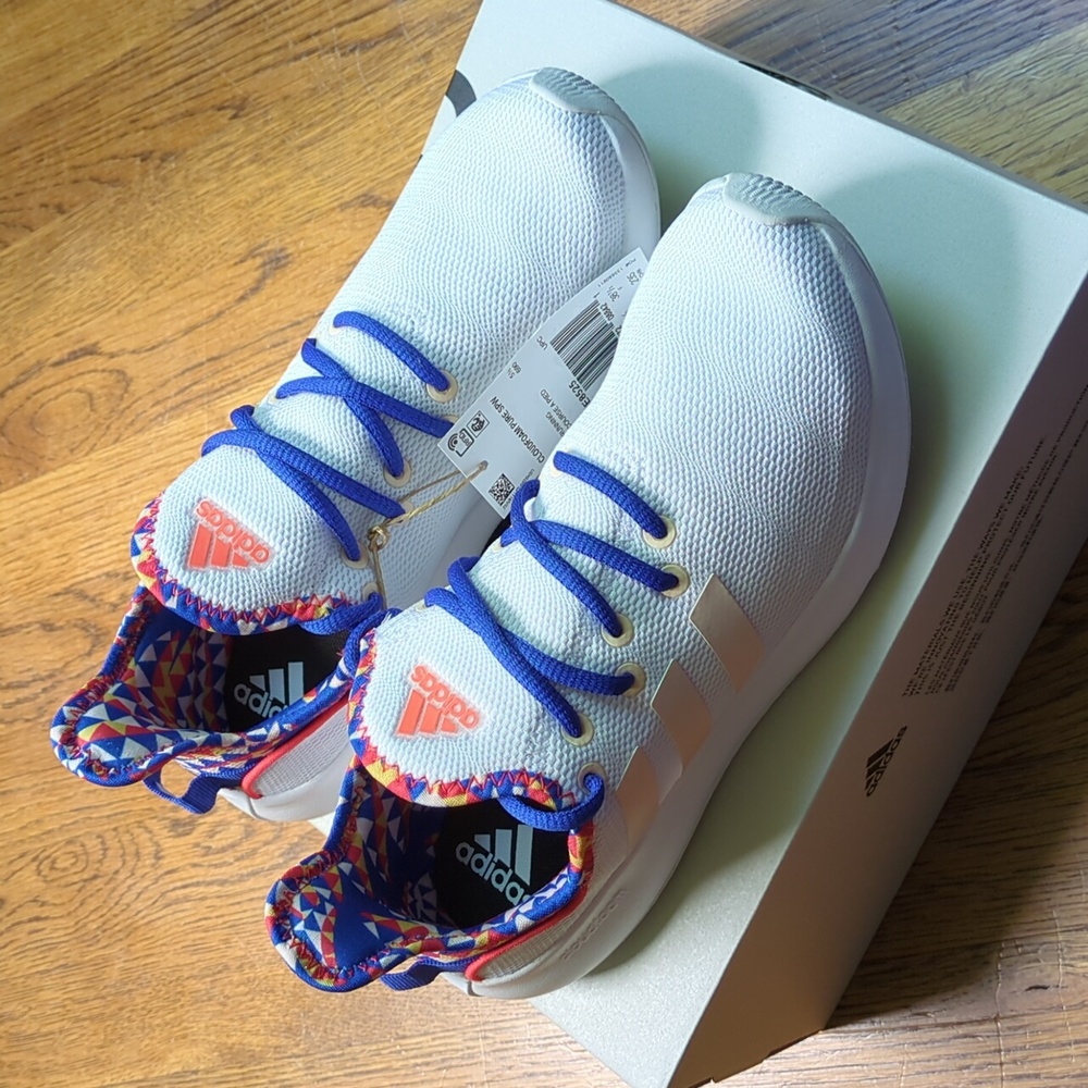 NIB FARM Rio Cloudfoam Pure SPW Shoe Adidas Collab Women's Size 7 Abstract Print